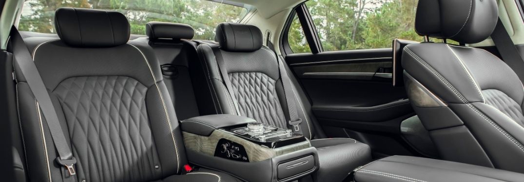 2021 Genesis G90 Rear Seats with Black Nappa Leather Interior