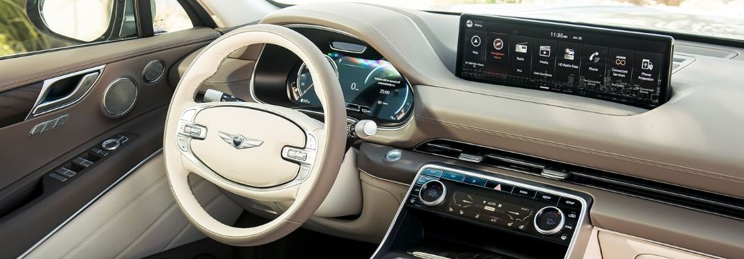 2021 Genesis GV80 Steering Wheel and Touchscreen Display