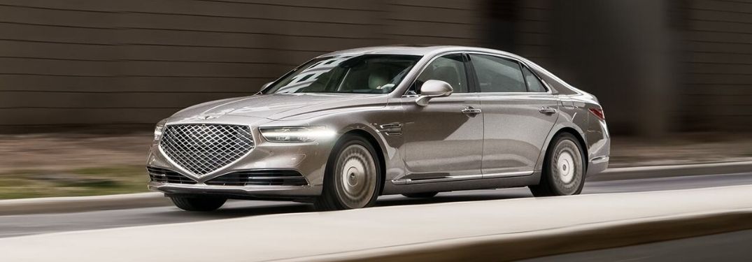 Pearl 2022 Genesis G90 Front Exterior on a City Street