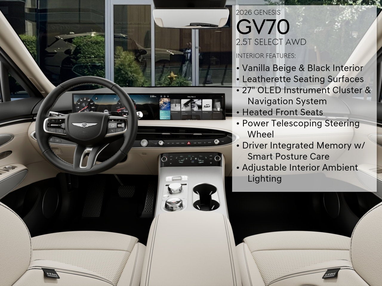 2026 Genesis GV70 2.5T SELECT