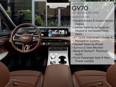 2026 Genesis GV70 2.5T ADVANCED