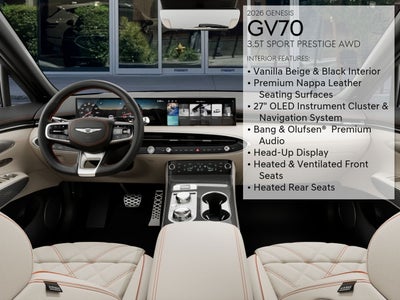 2026 Genesis GV70 3.5T SPORT PRESTIGE