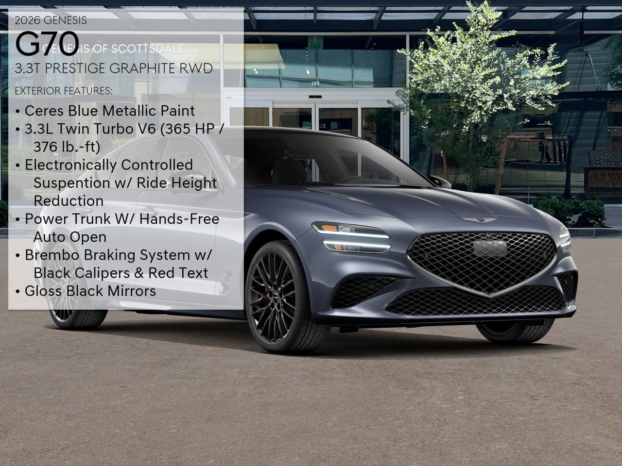 2026 Genesis G70 3.3T PRESTIGE GRAPHITE