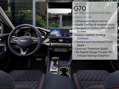 2026 Genesis G70 3.3T PRESTIGE GRAPHITE