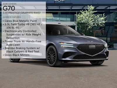 2026 Genesis G70 3.3T PRESTIGE GRAPHITE
