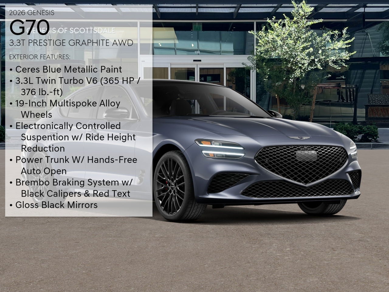 2026 Genesis G70 3.3T PRESTIGE GRAPHITE