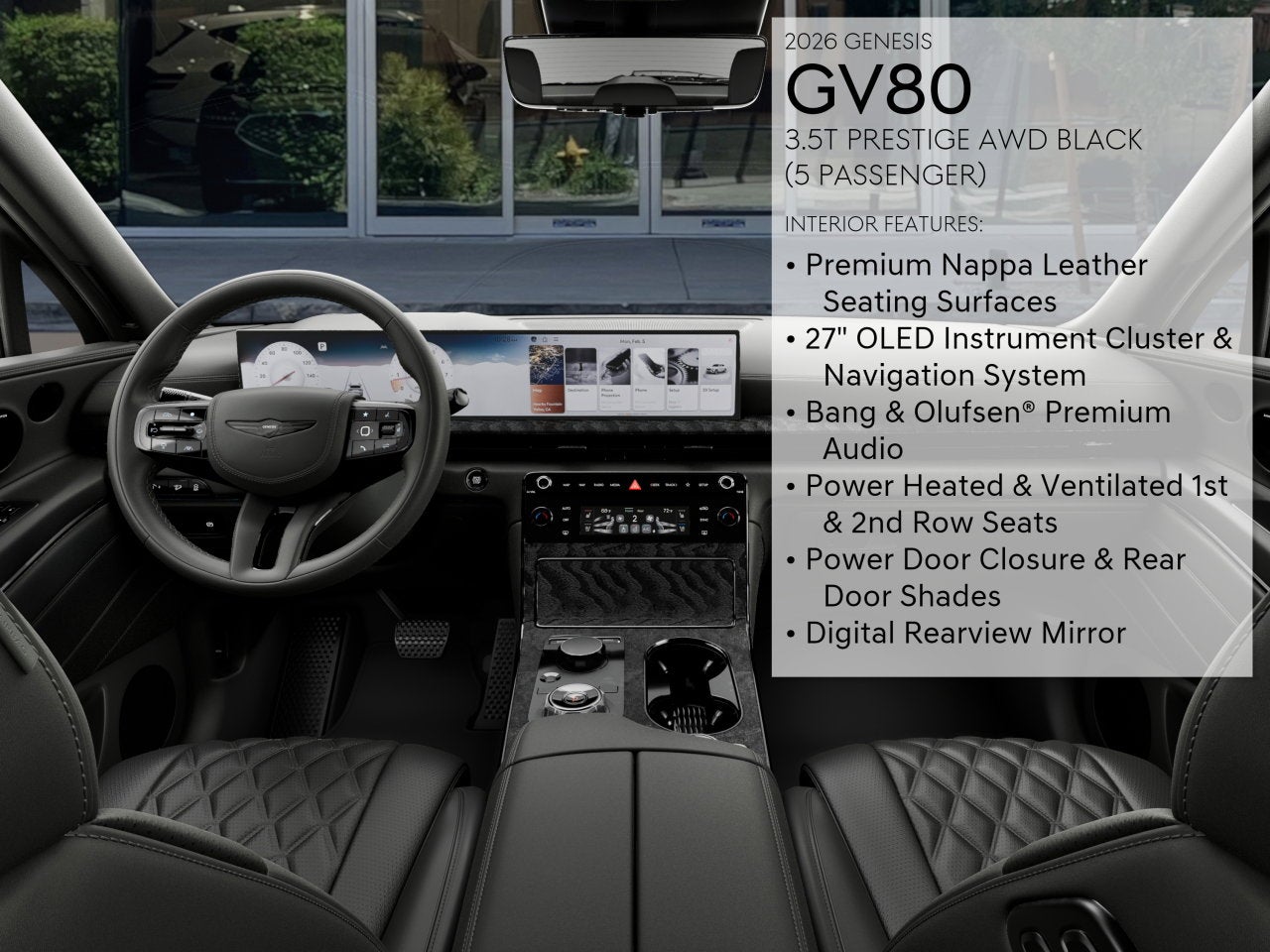 2026 Genesis GV80 2.5T PRESTIGE BLACK