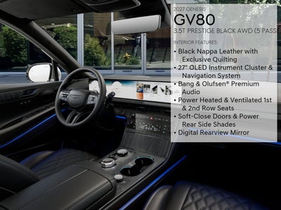 2027 Genesis GV80 3.5T PRESTIGE BLACK