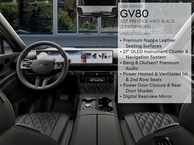 2026 Genesis GV80 2.5T PRESTIGE BLACK