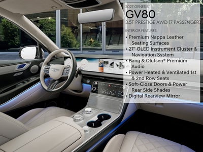 2027 Genesis GV80 3.5T Prestige