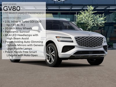 2027 Genesis GV80 2.5T SELECT