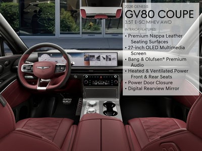 2026 Genesis GV80 Coupe 3.5T E-SC MHEV