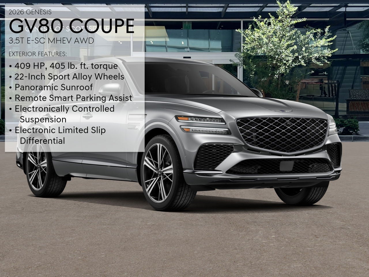 2026 Genesis GV80 Coupe 3.5T E-SC MHEV