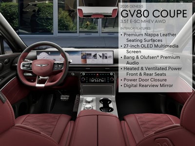 2026 Genesis GV80 Coupe 3.5T e-SC