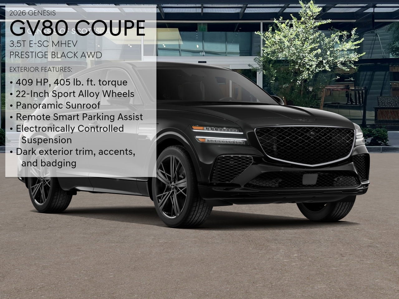 2026 Genesis GV80 Coupe 3.5T E-SC MHEV PRESTIGE BLACK