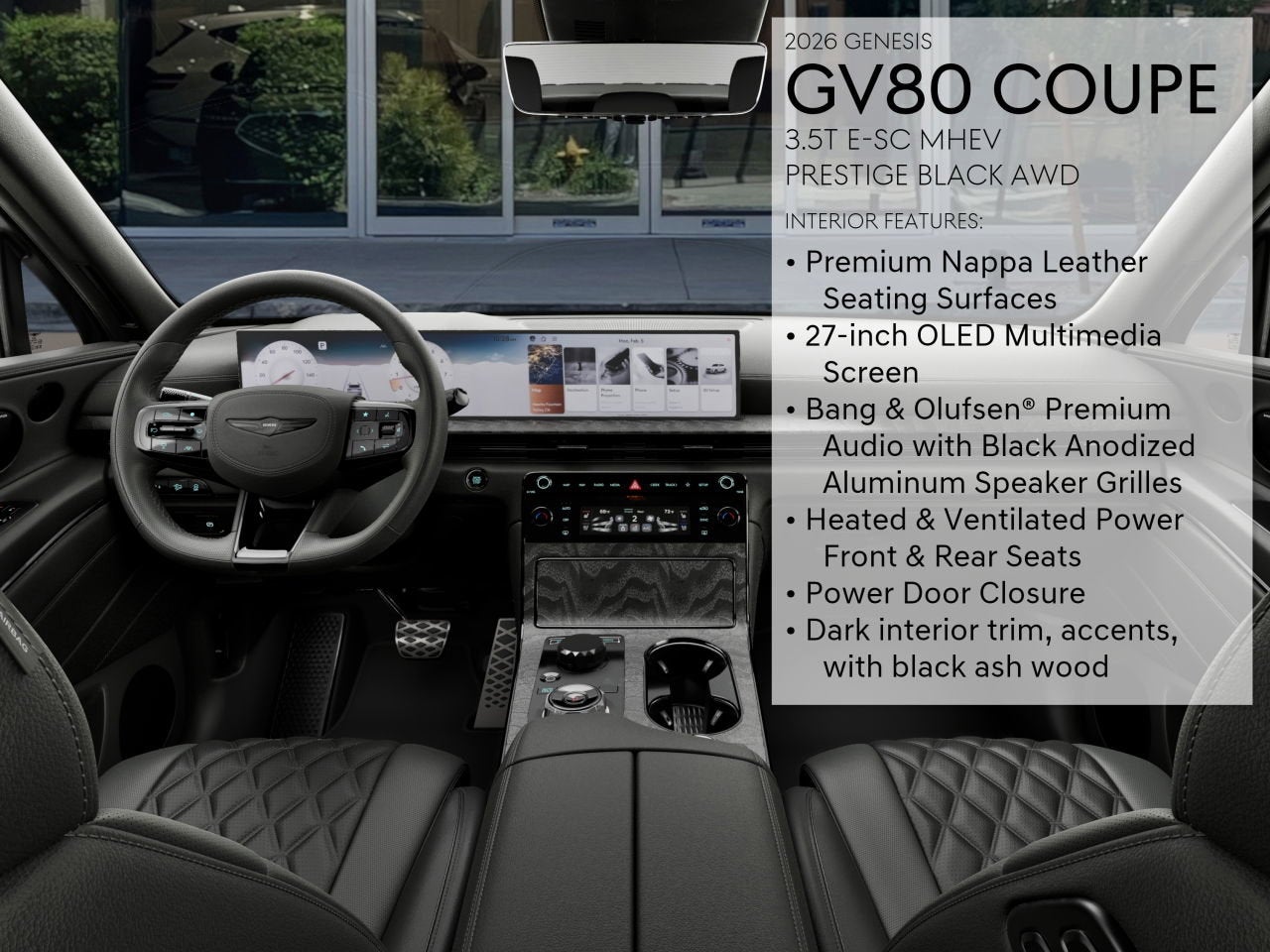 2026 Genesis GV80 Coupe 3.5T E-SC MHEV PRESTIGE BLACK