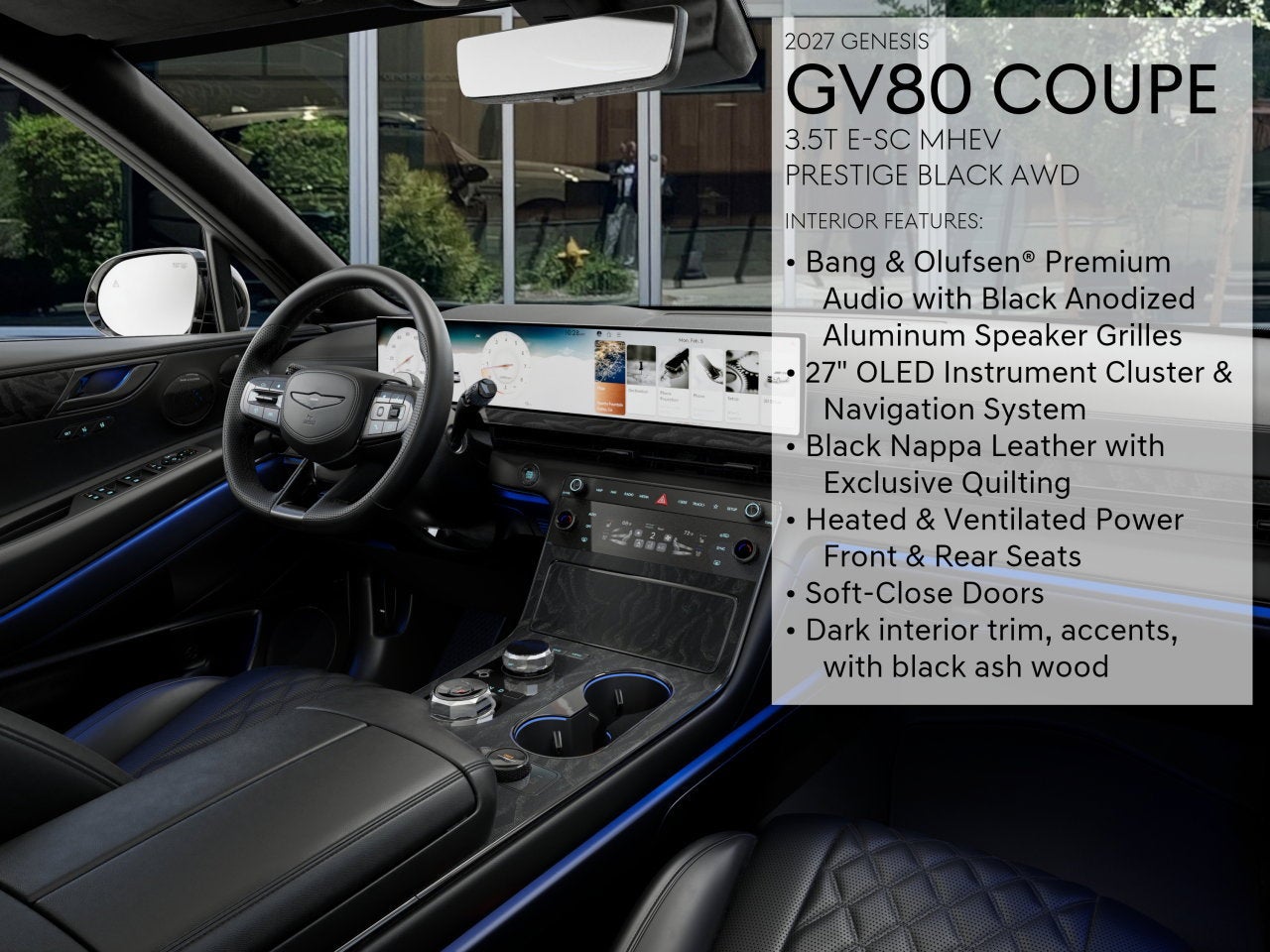 2027 Genesis GV80 Coupe 3.5T E-SC MHEV BLACK
