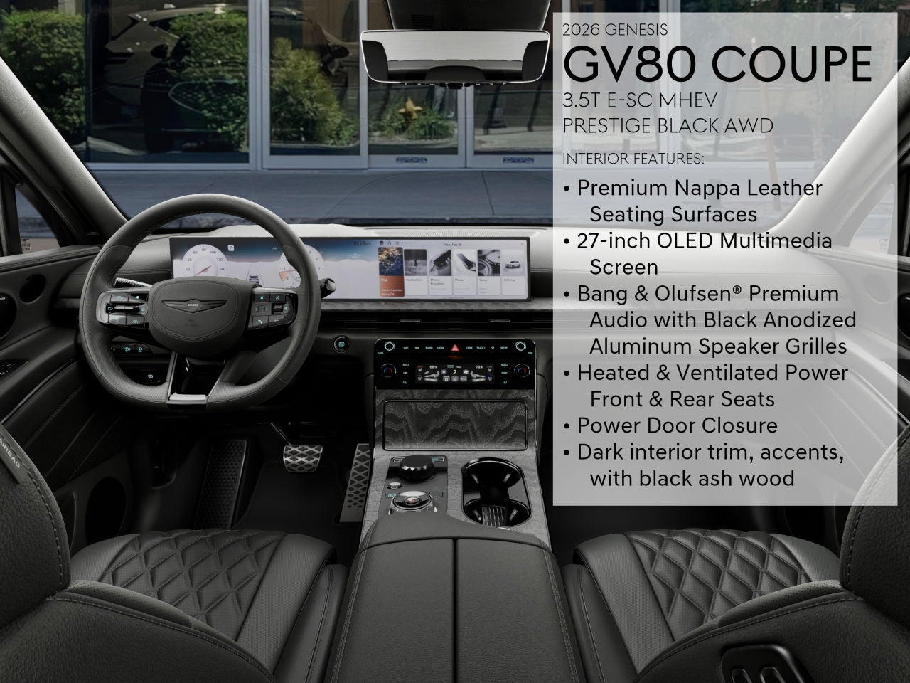 2026 Genesis GV80 Coupe 3.5T E-SC MHEV PRESTIGE BLACK