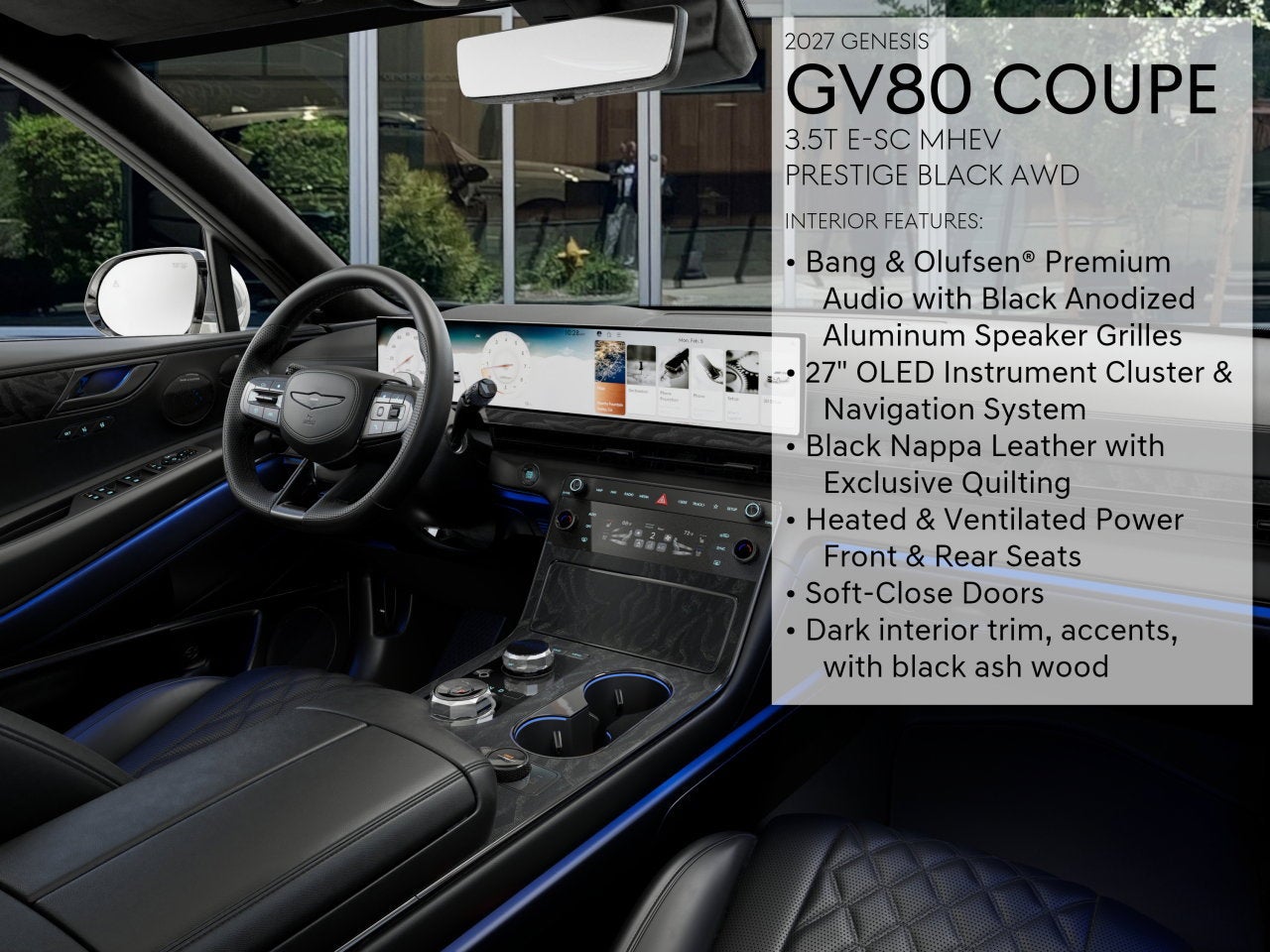 2027 Genesis GV80 Coupe 3.5T e-SC Prestige Black