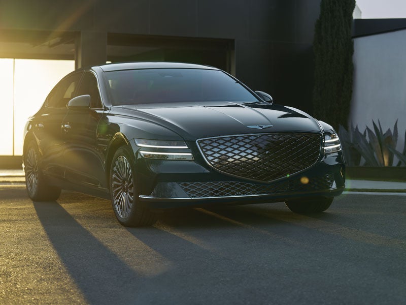 2025 Electrified G80 in Hallasan Green | 3/4 Front Passenger Side, Silhouette