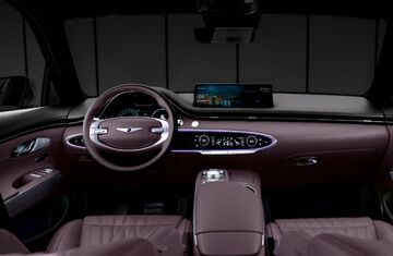 Genesis GV70 Shooting Brake interior with a large touchscreen display.