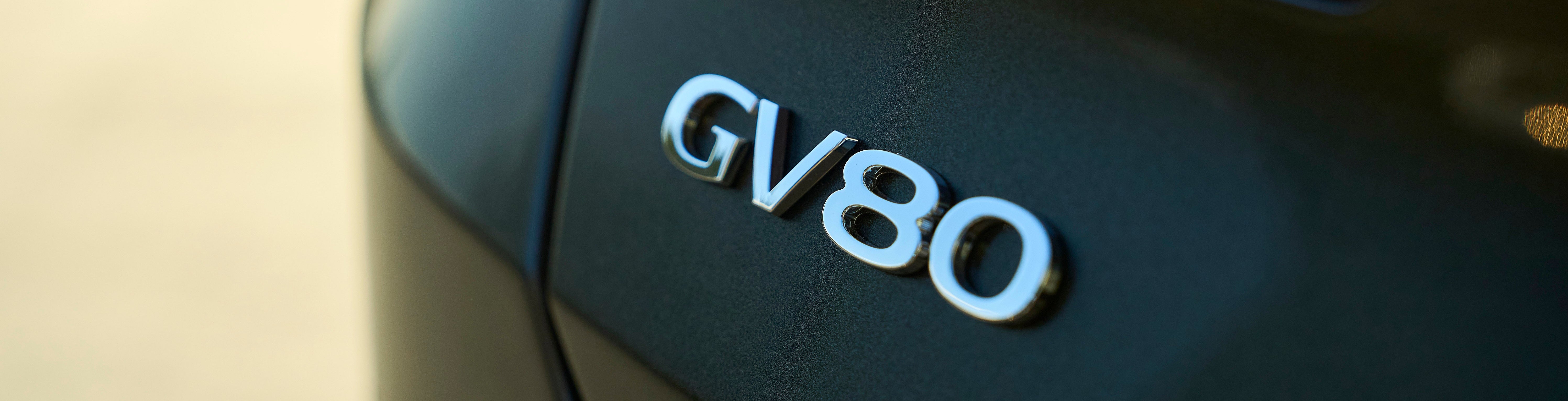 GV80 badge on a car.